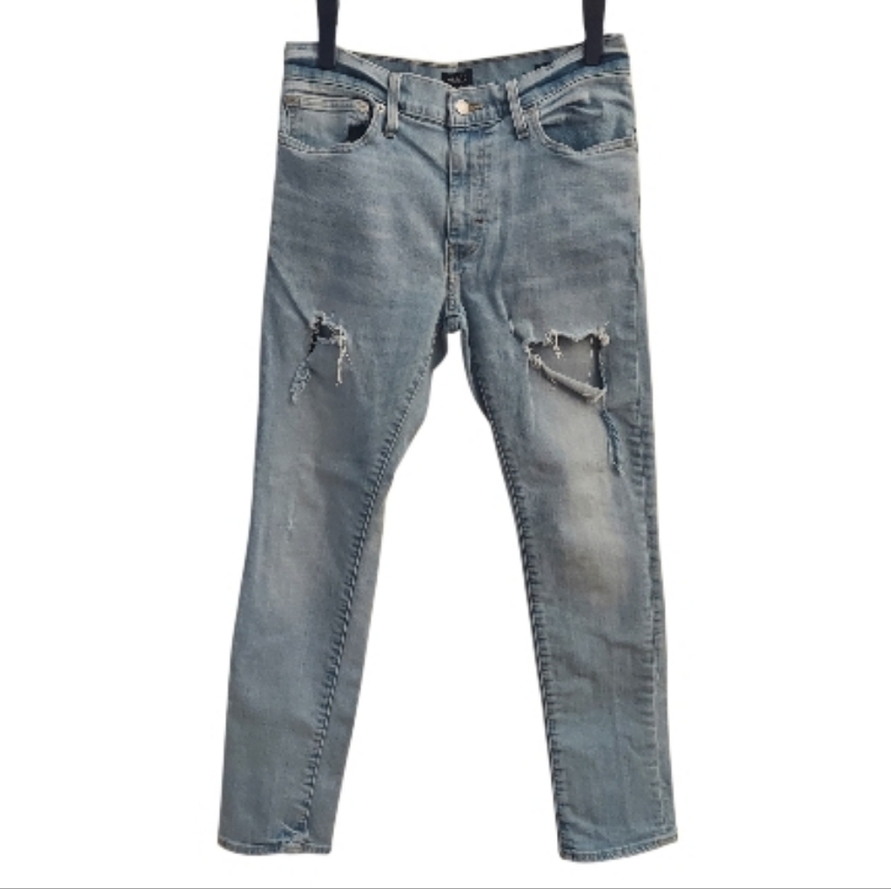 J CREW FACTORY Mercantile Slim-Fit Flex Destroyed Light Wash Jeans 30x30 Street